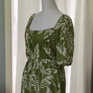 Botanical Print Jumpsuit - Green - Small